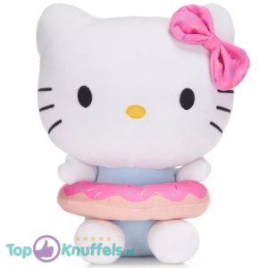 Hello Kitty Donut Treats Squishy Kawaii Pluche Knuffel 28 cm