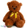 Teddybeer Polly (Bruin met Gele Strik) Pluche Knuffel 30 cm