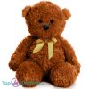 Teddybeer Polly (Bruin met Gouden Strik) Pluche Knuffel 30 cm