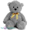 Teddybeer Polly (Donkergrijs met Gouden Strik) Pluche Knuffel 30 cm