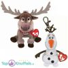 Sven + Olaf Disney Frozen Mini Pluche Knuffel Set 13 cm