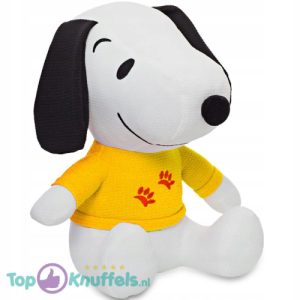 Snoopy met T-shirt (Geel) Pluche Knuffel 25 cm