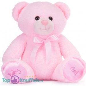 Baby Girl Teddybeer Roze Pluche Knuffel (Kraamcadeau Meisje) 30 cm