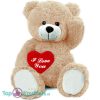Teddybeer Charlie Pluche Knuffel XXL 100 cm + I Love You Rood Hart Liefdes Pluche Knuffel 20 cm