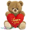 Teddybeer Tubby Bruin met Rood Hart Pluche Knuffel 30 cm