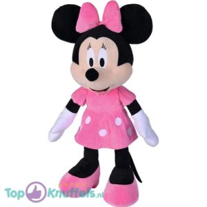 Minnie Mouse - Disney Mickey Mouse Roze Junior Pluche Knuffel 32 cm