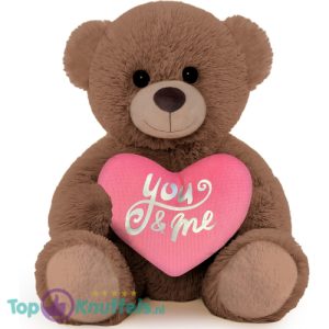 Teddybeer Tubby Bruin met Roze Hart Pluche Knuffel 30 cm