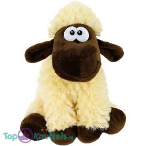 Schaap (Bruin/Wit) Zittend Pluche Knuffel 30 cm