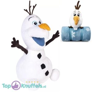 Olaf met Fleece Deken Disney Frozen Pluche Knuffel 35 cm