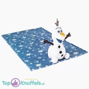 Olaf met Fleece Deken Disney Frozen Pluche Knuffel 35 cm