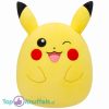 Pikachu Knipoog Squishmallow Pokémon Pluche Knuffel 35 cm