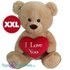 Teddybeer met Rood Hart "I Love You" Pluche Knuffel XXL 85 cm