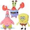 Spongebob Squarepants + Patrick Ster + Meneer Krabs Pluche Knuffel Set 21 cm