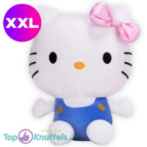 Hello Kitty (Blauw) Pluche Knuffel XXL 90 cm