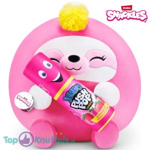 Luiaard met Jumbo Push Pop Lolly - Snackles Knuffel 45 cm