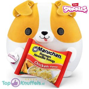 Snackles knuffel - Corgi Hond met Ramen Noodles 45 cm