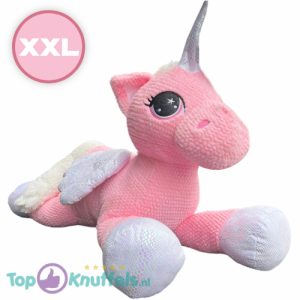 Unicorn Roze Pluche Knuffel XXL 120 cm - Eenhoorn