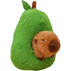 Capibara in Peer Pluche Knuffel 25 cm - Capybara met Fruit