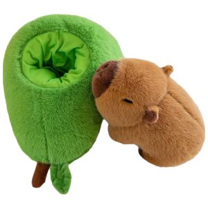 Capibara in Peer Pluche Knuffel 25 cm - Capybara met Fruit