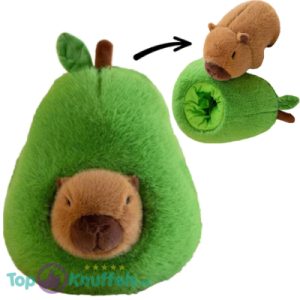 Capibara in Peer Pluche Knuffel 35 cm - Capybara met Fruit