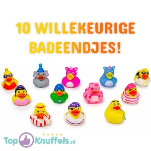 10x Willekeurige Badeendjes 6 cm (Bad Speelgoed voor Kinderen)