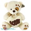 Teddybeer Mimi Wit met Hart Pluche Knuffel 22 cm