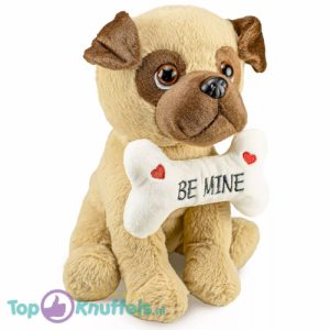 Mopshond Be Mine Pluche Knuffel Hond 30 cm