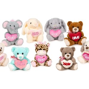 Teddybeer Lichtbruin met hart XOXO Pluche Knuffel 30 cm