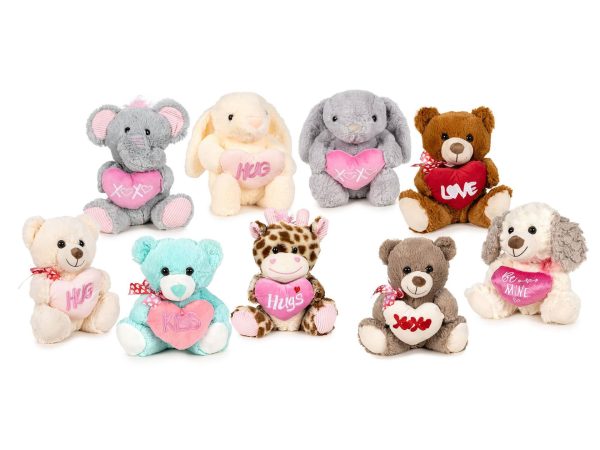 Teddybeer Lichtbruin met hart XOXO Pluche Knuffel 30 cm