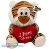 Tijger met Hart I Love You Pluche Knuffel 23 cm