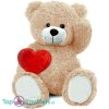 Teddybeer Barry + Rood Hart Pluche Knuffel XXL 100 cm