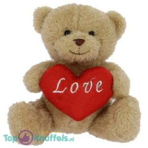 Teddybeer Curly met Hart Love Pluche Knuffel 20 cm