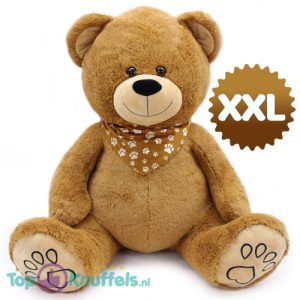 Teddybeer met Bandana Pluche Knuffel XXL 120 cm