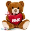 Teddybeer Bruin met hart Love Pluche Knuffel 30 cm