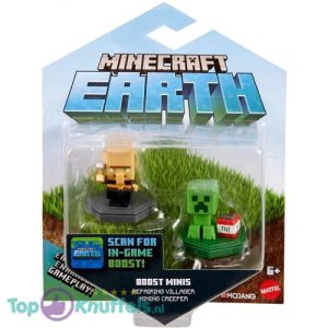 Minecraft Earth Boost Mini Figure (Repairing Villager + Mining Creeper)