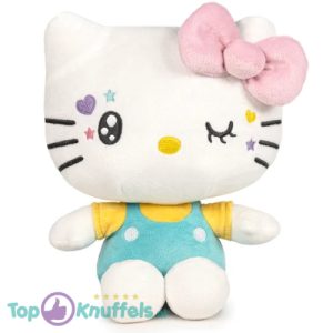 Hello Kitty In Our Eyes (Turquoise) Pluche Knuffel 17 cm