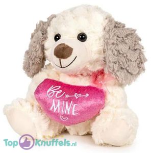 Hond met Hart Be Mine Pluche Knuffel 30 cm