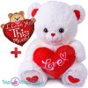 Teddybeer Lily Pluche Knuffel 30 cm + Ballon met Beer 95 cm