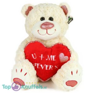 Teddybeer Rosie Pluche Knuffel met Hart (U + Me Forever) 30 cm