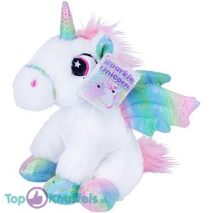 Eenhoorn Unicorn Sparkle Wit Pluche Knuffel 23 cm