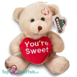 Teddybeer Daisy Pluche Knuffel met Hart (You're Sweet) 20 cm