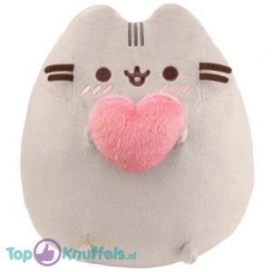 Pusheen met Roze Hart Pluche Knuffel 25 cm