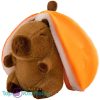 Capibara in Sinaasappel Pluche Knuffel 25 cm - Capybara met Fruit