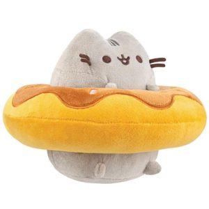 Pusheen in Donut Pluche Knuffel Grijze Kat 20 cm